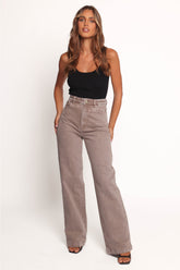 Abrand 94 High Wide Jeans - Mushroom