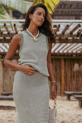 Arella Knit Top - Sage/Cream