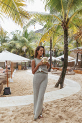 Arella Knit Skirt - Sage/cream