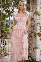 Belle Maxi Dress - Pink Floral