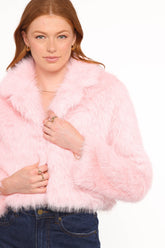 Bobbi Faux Fur Jacket - Pink