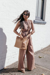 Caitlin Pant Set - Brown