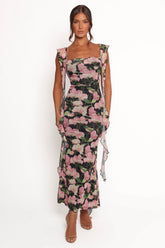 Chiara Maxi Dress - Black Floral
