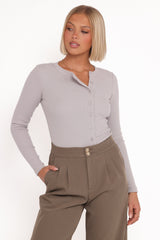 Cass Long Sleeve Top - Grey