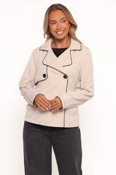 Franklin Cropped Trench - Ecru