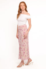 Giarda Maxi Skirt - Pink Floral