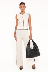 Jules Knitted Pant Set - White