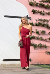 Leyton Jumpsuit - Deep Red