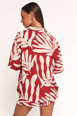 Lilo Short Set - Red Palm Print