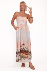 Marcia Midi Dress - Sunset Print
