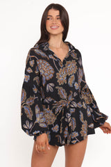 Pali Romper - Black Floral