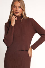 Payton Knitted Set - Chocolate Brown