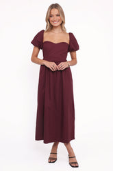 Remira Midi Dress - Cherry