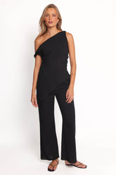 Rhoades Off Shoulder Pant Set - Black