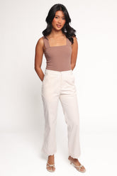 Thiago Scalloped Pant - Cream
