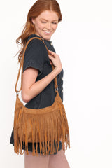 Wells Fringe Shoulder Bag - Tan