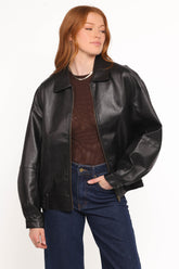 Zoe Bomber Jacket - Black
