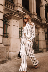 BOTTOMS @Silvia Pant - Cream Stripe (Hold for Winter Essentials)