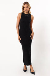 DRESSES @Liam Knit Midi Dress - Black