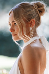 Petal and Pup USA ACCESSORIES Annalise Pearl Earrings - Gold One Size