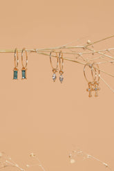 Petal and Pup USA ACCESSORIES Charlotte Drop Hoop Earrings 3 Pack - Multi One Size