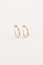 Petal and Pup USA ACCESSORIES Damie Hoop Earrings - Gold One Size
