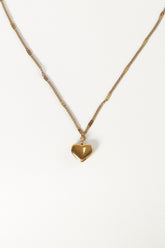 Petal and Pup USA ACCESSORIES Fay Heart Shaped Necklace - Gold One Size