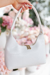 Petal and Pup USA ACCESSORIES Hunter Shoulder Bag - White Croc One Size