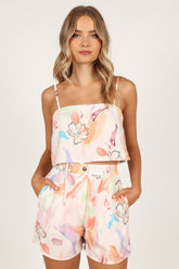 Petal and Pup USA BOTTOMS Carey High Waisted Shorts - Multi