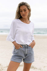 Petal and Pup USA BOTTOMS Daisy Shorts - Light Blue Wash