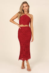 Petal and Pup USA BOTTOMS Maybelle Skirt - Wine