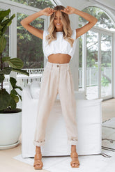 Petal and Pup USA BOTTOMS Talaren Cord Pant - Cream