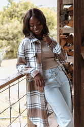 Petal and Pup USA OUTERWEAR Dion Shacket - Brown Check