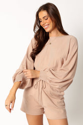 Petal and Pup USA Rompers Blakey Romper - Light Taupe