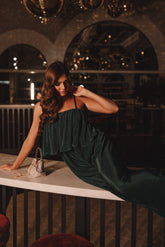 Petal and Pup USA Rompers Jillian Plisse Jumpsuit - Emerald