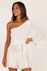 Petal and Pup USA ROMPERS Tien One Sleeve Romper - White