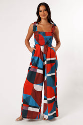 Petal and Pup USA Rompers Wrenley Jumpsuit - Blue Geo