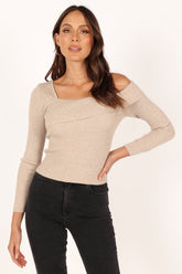 Petal and Pup USA TOPS Aleena Knit Top - Oatmeal