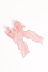 Poppy Hair Bow - Pale Pink