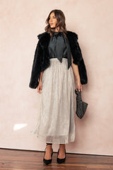 Tricia Maxi Skirt - Silver