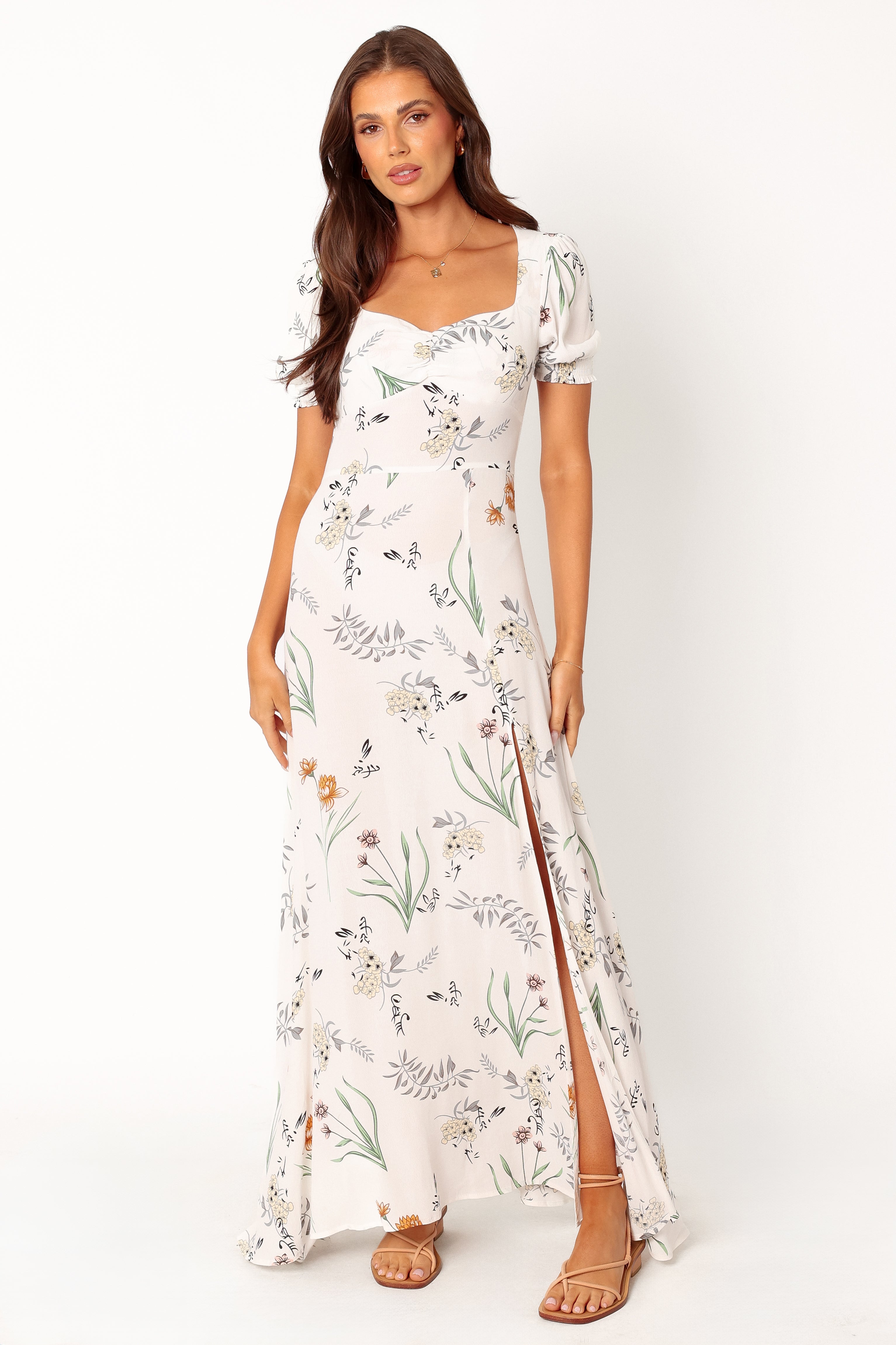 Franklin Maxi Dress - White Floral