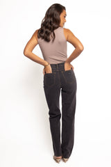 Abrand 94 High Straight Jeans - Cara Washed Black