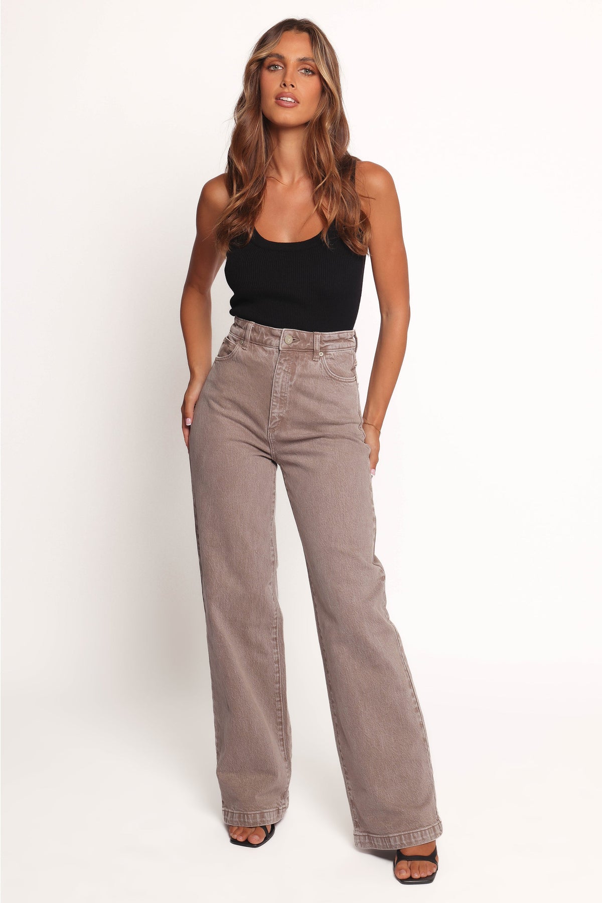 Abrand 94 High Wide Jeans - Mushroom