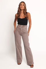 Abrand 94 High Wide Jeans - Mushroom