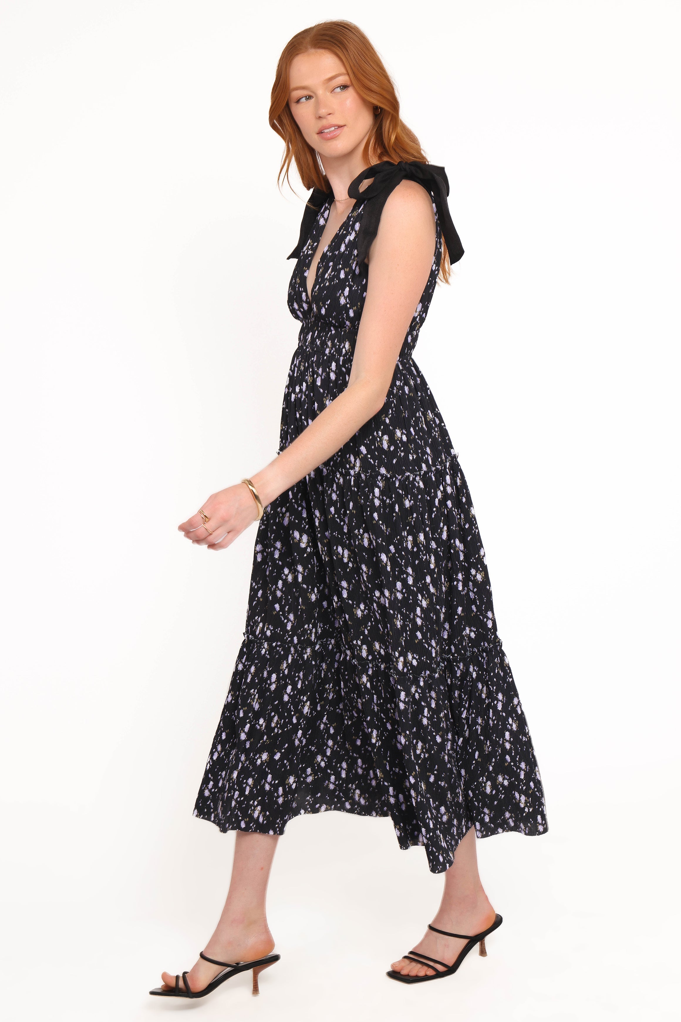 Adeline Maxi Dress - Black Floral