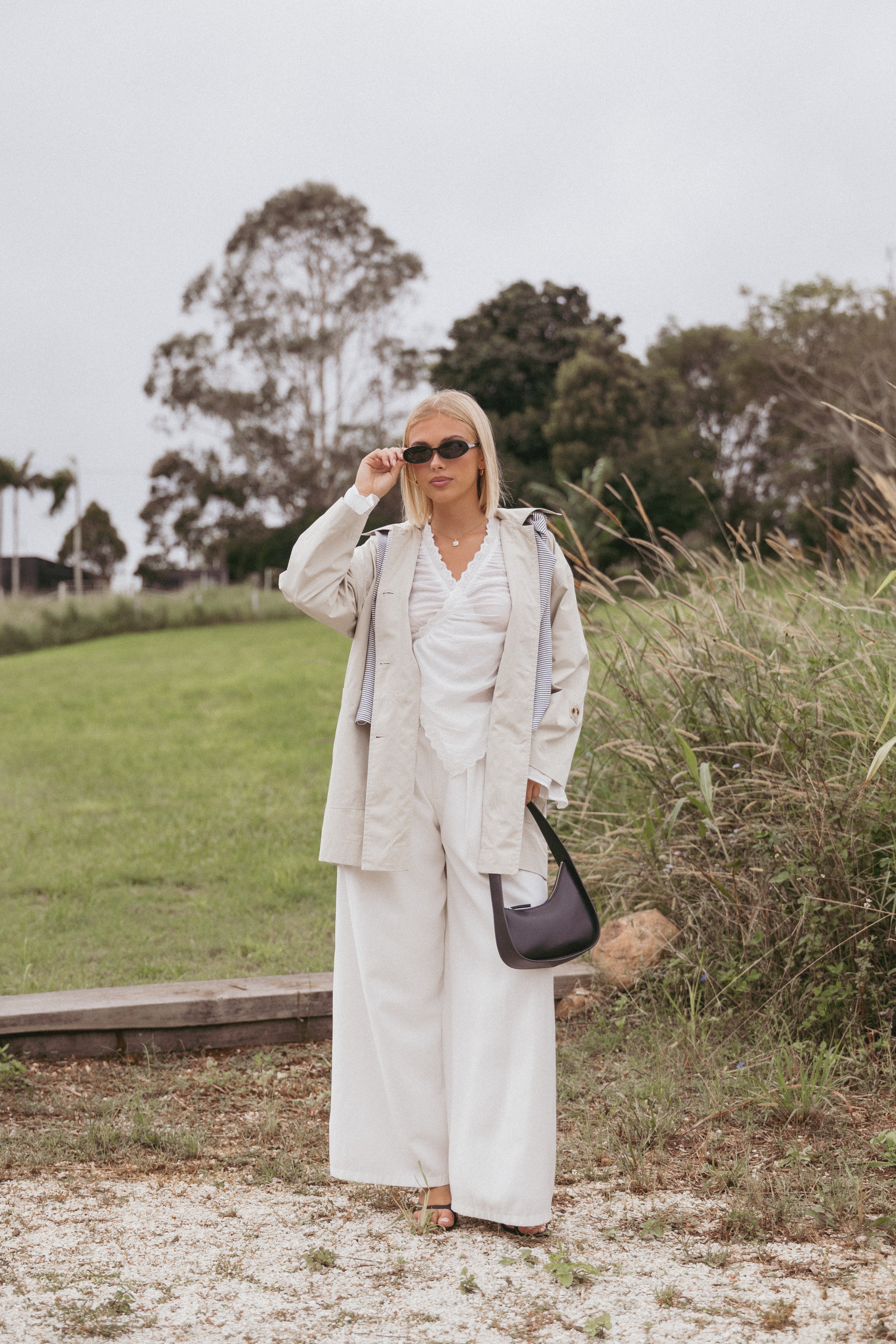 Adira Wrap Blouse - White