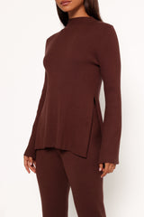 Adrienne Knit Top - Chocolate