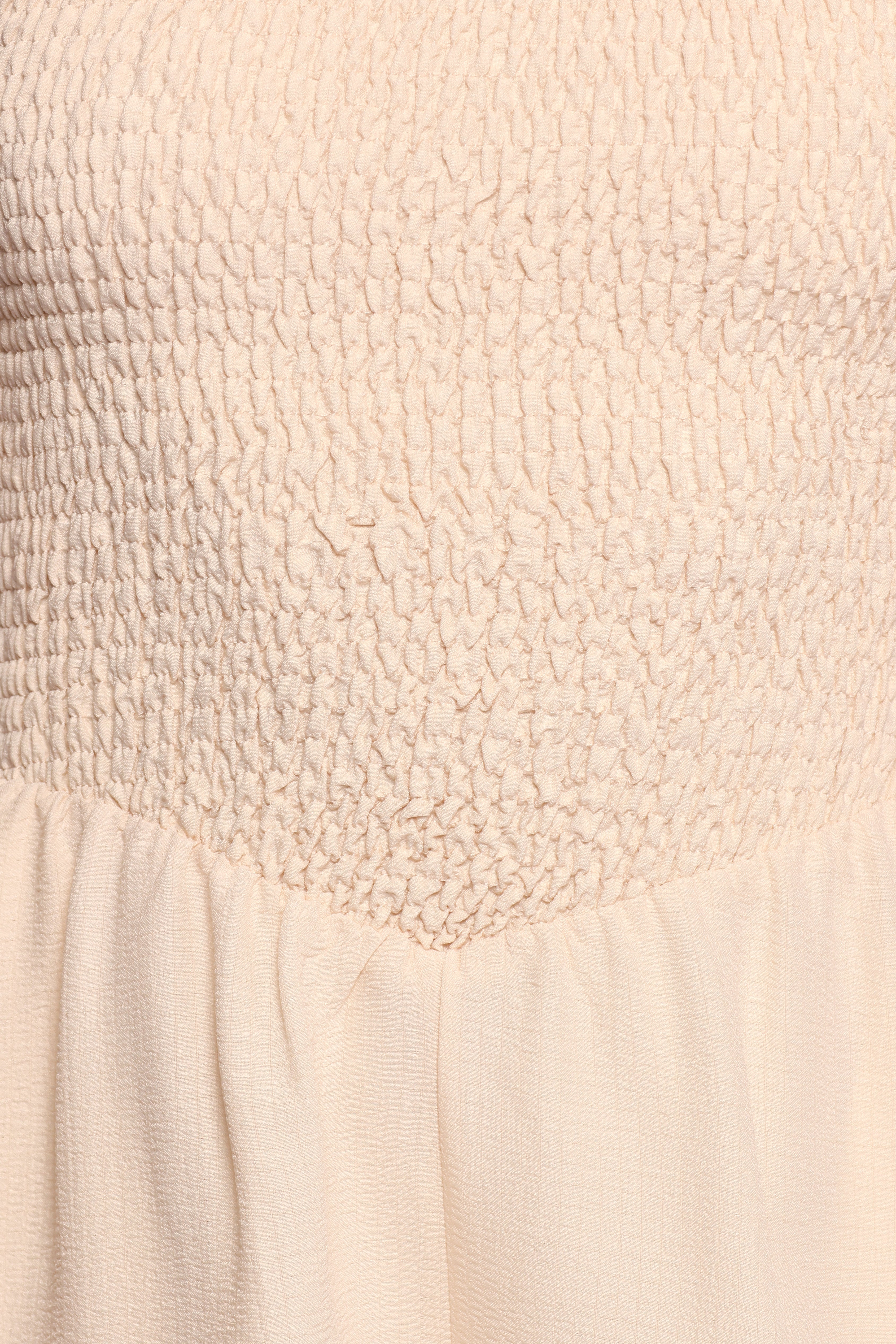 Alaric Shirred Romper - Cream