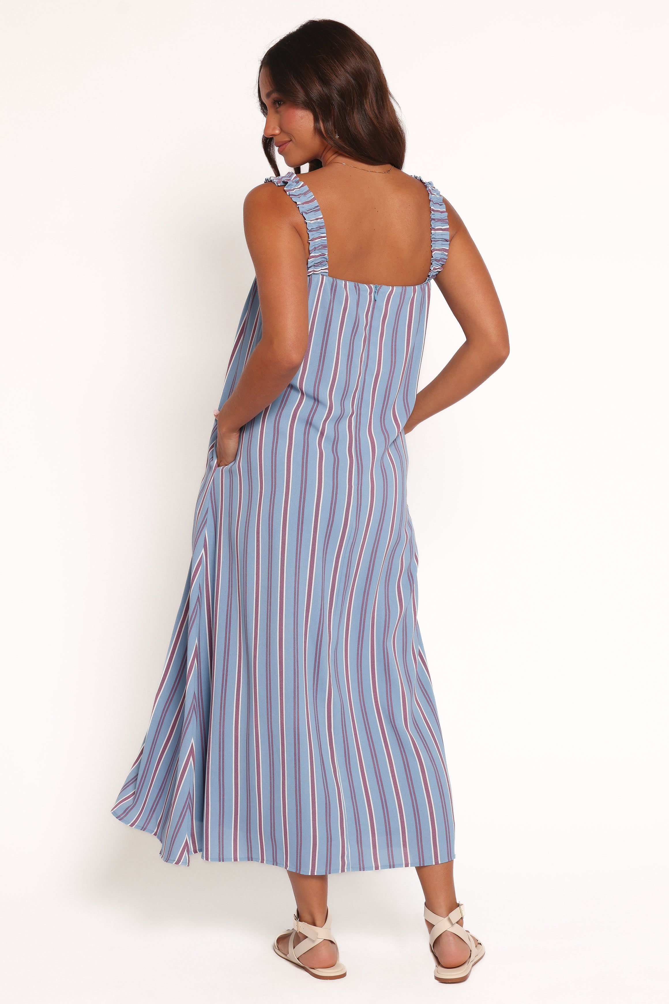 Alessandra Maxi Dress - Blue Stripe