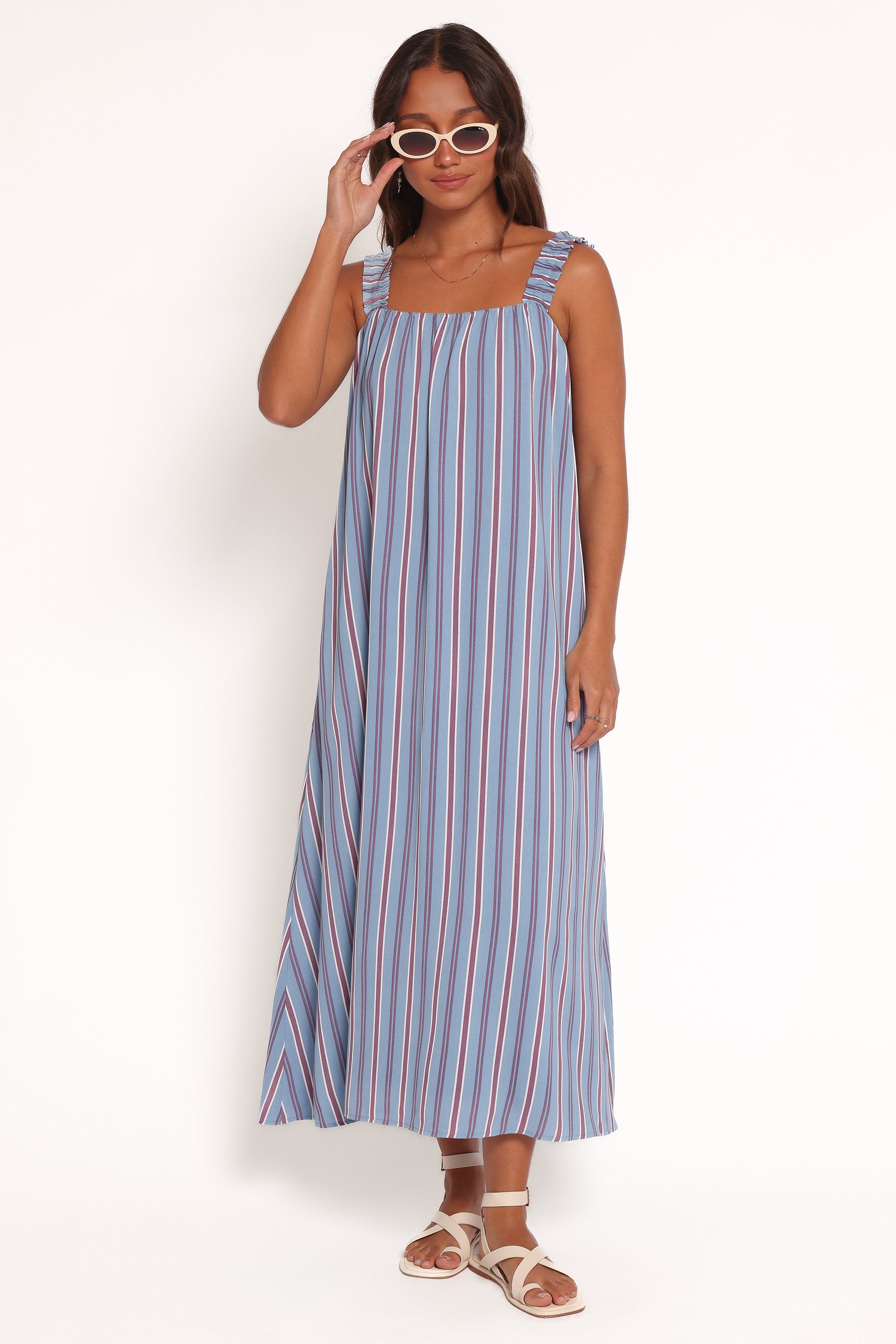 Alessandra Maxi Dress - Blue Stripe